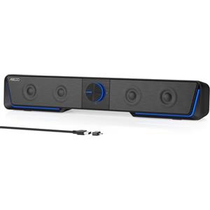 Jeecoo A40 Altoparlante per Computer 2.0 Alimentazione USB Casse PC Stereo Sound Altoparlante Bluetooth per Giochi per PC,Computer,Desktop(No jack da 3,5 mm)