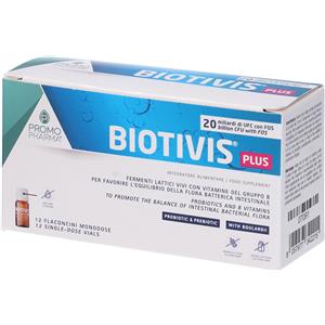 Promopharma Biotivis Plus - Integratore con 20 Miliardi di Probiotici, 12 Flaconcini