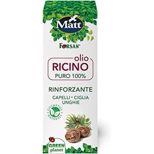 Matt Forsan, Olio di Ricino, Castor Oil, Rinforzante per Capelli, Ciglia e Unghie, Rende i Capelli Forti e Luminosi, Rafforza le Ciglia e le Unghie, Puro 100% di Origine Naturale, 100 ml