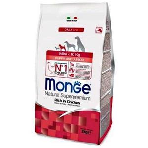 MONGE CANE CROCCHETTA MINI PUPPY & JUNIOR POLLO 3 KG