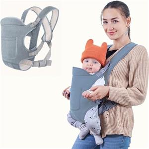 HEYOUTH Marsupio Neonato,Marsupio Neonato 0-24 Mesi,Fascia Porta Bebe,Marsupio Neonati Ergonomico, Porta Bambino da 0-24 Mesi(Inferiore a 15kg) Puro Cotone Traspirante Leggero per Neonati