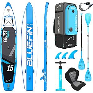 Bluefin SUP Bluefin Pacchetto per Cruise SUP | Tavola Gonfiabile da Stand Up Paddle | Pagaia in Vetroresina | Kit per Conversione Kayak | Tutti Gli Accessori | Dimensioni Multiple: 10'8, 12', 15'