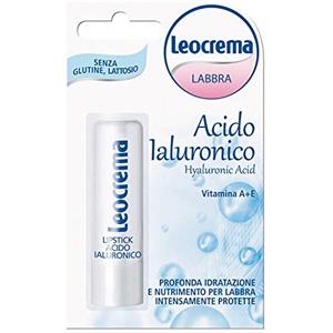 Leocrema 6 pezzi Labbra - Lipstik Acido Ialuronico - Burrocacao Idratante e nutriente Vitamina a+e;