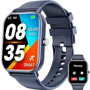 Haulvean Smartwatch con Chiamate Bluetooth,1.85''Smartwacth Uomo Donna,Fitnesswatch con 100+ Modalità Sportive,IP67 Impermeabile,SpO2,Monitor del Sonno,Contapassi Cardiofrequenzimetro per Android iOS