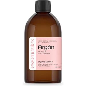 Essenciales - Olio Vegetale di Argan, 100% Puro e Naturale | Olio Vegetale di Argania Spinosa, 1ª Spremitura a Freddo, 500 ml