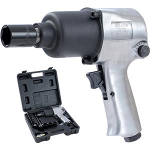 ORAZIO Avvitatore a Impulsi Pneumatico 1/2 600 Nm con 10 Bussole 9-27 mm Chiave a Percussione ad Aria Svita e Avvita per Garage Auto Camion Ruota Pneumatici Bulloni (Budget)