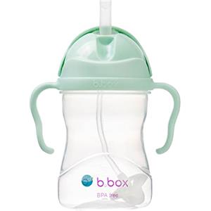 b.box Tazza con Cannuccia | Bicchiere con Cannuccia Bambino | Coperchio Scorrevole, Cannuccia Ponderata, Antigoccia e Ergonomica | Senza BPA, Lavabile in Lavastoviglie | 6+m | 240 ml