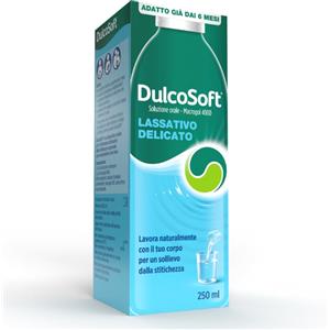 DulcoSoft - Soluzione orale 250 ml con Macrogol 4000 per il trattamento della stitichezza e ammorbidimento delle feci