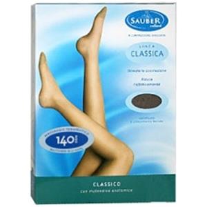 SAUBER Collant Premaman 140 Denari Maglia Microrete Neutro Beige Taglia 5 - Compressione Graduata