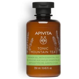 Apivita Tonic Mountain Tea Gel Doccia 250ml - Gel Tonificante con Oli Essenziali e Tè di Montagna