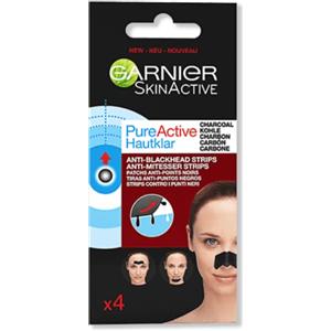 Garnier Cerotti Anti-Punti Neri al Carbone Vegetale - 4 Pezzi, Azione Purificante in 15 Minuti
