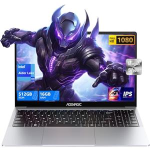 ACEMAGIC PC Portatile 16GB DDR4 512GB SSD,Nuovo Aggiornamento CPU lntel N97(Fino a 3,6 GHz) Notebook,1920 * 1080 IPS Full HD 15,6