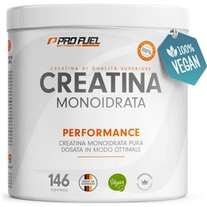 ProFuel Creatina monoidrata polvere 500g - Creatina monoidrato micronizzata ad alto dosaggio - Creatina pura in polvere senza additivi, 100% vegana - testata in laboratorio, con certificato - per 146 giorni