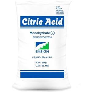 Chemica Solutions Acido Citrico Monoidrato Ecologico Multifunzione, Detersivo pavimenti, Pulizia Calcare lavatrice,Brillantante Decalcificante,Alimentare E330 Sacco da 25Kg