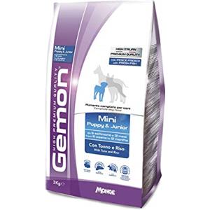 Gemon Alimento Secco Completo per Cuccioli di Piccola Taglia - Gusto Tonno e Riso, Formato 3 kg