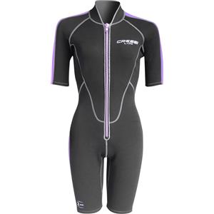 CRESSI LIDO BLACK LILLA 2 MM LADY Muta Shorty da Donna