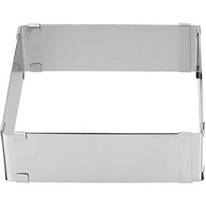 HERCHR Antiaderente Quadrato 5 cm Anello per Torta,Coppapasta Regolabile per Mousse, Anello per Torta in Acciaio Inossidabile, Telescopico Telaio da Forno Rettangolare Stampo per Torte Mousse,Pasticceria