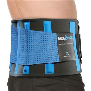 MEDiBrace Fascia Lombare Supporto Schiena per Uomini e Donne Fascia Elastica Lombare Ortopedica, Cintura Lombare, Cintura Posteriore per il dolore da Sciatica, Ernia del disco, Stenosi spinale