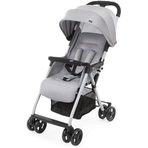 Chicco OHlalà 3 Passeggino Ultraleggero da 0 Mesi a 15 kg, portata max 18 kg, Reclinabile e Pieghevole con Cestello Capiente, Chiusura Compatta, Parapioggia e Cappottina Estendibile, Grigio