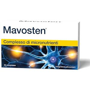 Mavosten® - Complesso di micronutrienti di alta qualità con acido alfa-lipoico (ALA), colina, 7 importanti vitamine del gruppo B e calcio, per favorire la salute dei nervi (60 unità)