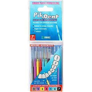 Pikdent Scovolini Interdentali - Prova E Trova La Tua Misura - Scovolini Assortiti - Lo Stuzzicolino, Colori Assortiti, 7 Unità