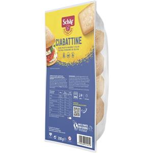 Schär Ciabattine Precotte Senza Glutine 200g - Senza Latte, Uova e Conservanti