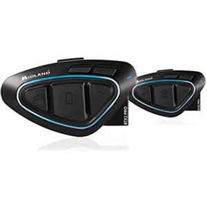 Midland C1231.01 Btx2 Pro Twin Sistema di interfono con bluetooth, Nero