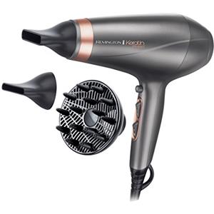 Remington Asciugacapelli Professionale 2200W - Arricchito con Cheratina e Olio di mandorle per una Tripla Protezione - Cura ionica, 3 accessori styling, motore di lunga durata, Keratin Protect AC8820