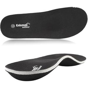 Knixmax Outdoor Knixmanx - Solette da donna con supporto per fascite plantare, inserti per scarpe da uomo per piedi piatti, comode per escursionismo, passeggiate e corsa, colore: nero, UK8