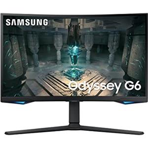 Samsung Monitor Gaming Odyssey G6 (S27BG652), Curvo (1000R), 27'', 2560x1440 (WQHD), HDR600, VA, 240 Hz, 1ms, Freesync Premium Pro, HDMI, USB, Display Port, Ingresso Audio, Casse Integrate, HAS, Pivot