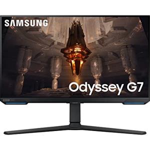 Samsung Monitor Gaming Odyssey G7 (S28BG702), Flat, 28'', 3840x2160 (UHD 4K), HDR 400, IPS, 144Hz, 1ms, FreeSync Premium Pro, HDMI, USB, Dislay Port, Ingresso Audio, WiFi, Bluetooth, Casse, HAS, Pivot