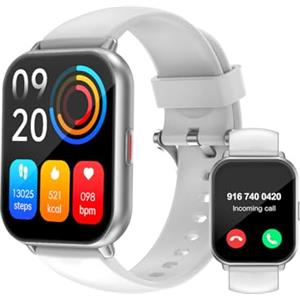 RUIMEN Orologio Smartwatch Uomo Donna Risposta Chiamate Orologio Fitness Contapassi da Polso Activity Tracker Smart Watch Waterproof Frequenza Cardiaca SpO2 Sveglia Notifiche Whatsapp Grigio