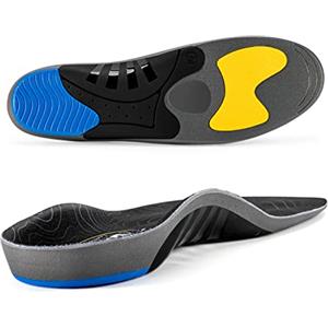 TOPSOLE Plantare Antidolore Solette Ortopedico per Ortopediche Plantari Fascite Plantare Ortopedici Piede Piatto Soletta Scarpe Antinfortunistiche Suole Gel Sottopiede Suolette per Donna e Uomo 24CM