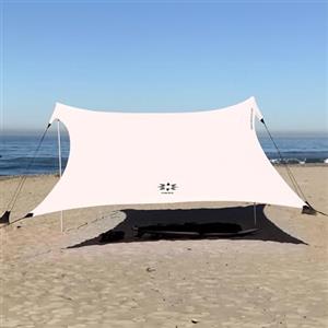 Neso Tenda gigante della spiaggia di Neso Tents, alta 2,5 metri, 3,4 m (11 piedi) x 3,4 m (11 piedi), angoli rinforzati e tasca più fresca (bianca)