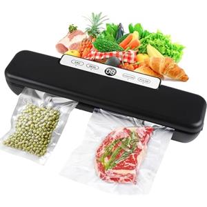 HIYAA Macchina per sottovuoto e sottovuoto, gli alimenti rimangono freschi fino a 8 volte più a lungo, saldature stabili, con 10 sacchetti professionali