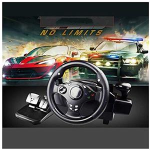 SilteD Volante per PC Volante da corsa per giochi, volante da corsa con feedback Driving Force con pedali reattivi per PS4, PS3, PS2, PC, X360, NS Switch