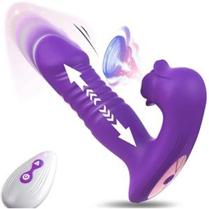 JR JOURLOVE Vibratoreper donna professionale con Stimolazione Clitoride,Telecomando Controllo, Vibrante Per Coppia Sexytoysys Succhia Clotoride per donna 10 * 10 modalità Impermeabile per USB Ricaricabile