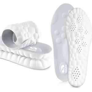 SULPO SPORT Solette ortopediche - Solette scarpe antinfortunistiche, lavoro, sportive e casual - Plantare ortopedico traspirante, luce e ammortizzante - Solette in memory foam - 38-49 / S - Grigio