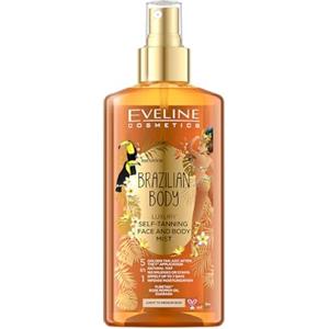 Eveline Cosmetics Luxury Brazilian Nebulizzatore Autoabbronzante Viso e Corpo 5-in-1 | Abbronzatura Istantanea Senza Macchie, Idratazione & Nutrimento | 150ml