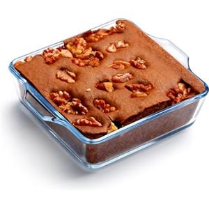 NUTRIUPS pirofila da forno in vetro borosilicato, 12cm mini piatto quadrato forno sicuro lasagnera da forno,0.4L