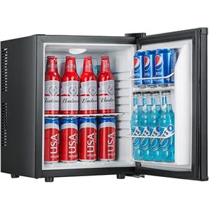 Sirge Mini Frigo Bar da Camera, Rumore 0, Frigorifero Portatile, Frigo Piccolo per Campeggio, MiniFrigo per Cosmetici, FrigoBar con LED, Frigo-Bar da Ufficio, 25L, 4-12°C