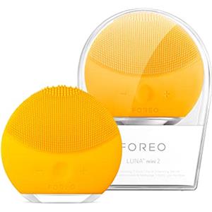Foreo Luna Mini 2 Spazzola Pulizia Viso, Compatta, Massaggio Hi-Tech, per Tutti i Tipi di Pelle, Ultraigienico, Semplice, Detergente in Silicone, Sunflower Yellow