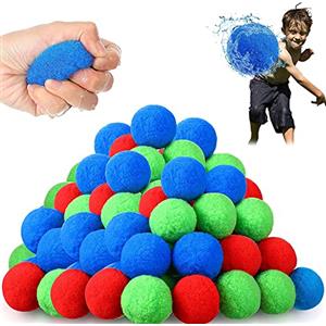 Xlong 30 Pezzi Set di Palline per Acqua,Palline da Combattimento per Bambini,Riutilizzabili Palline D'acqua Trampolino,Riutilizzabili Bombe ad Acqua,Palline di Peluche