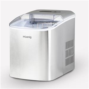 Ⓜ️???????????? H.Koenig KB14 - Macchina per il ghiaccio, CORPO INOX, coperchio trasparente