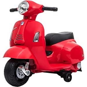 e-Spidko- Vespa GTS Moto elettrica per Bambini, cavalcabile, Colore Rosso, 40623