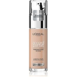 L'Oréal Paris Fondotinta Liquido Accord Parfait 2.R/2.C Vanille Rose - Effetto Naturale con Acido Ialuronico, 30 ml