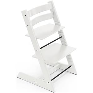 Stokke, sedia Tripp Trapp, colore bianco, regolabile, evolutivo, per neonati, bambini e adulti, pratica, comoda ed ergonomica, design senza tempo