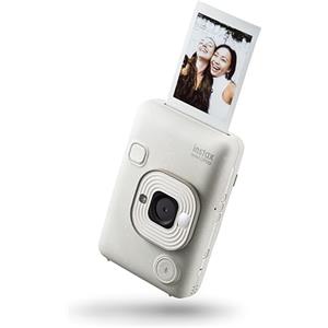 instax Fujifilm INSTAX mini LiPlay Misty White - Fotocamera Istantanea Ibrida, Stampante per Smartphone, Controllo da Remoto, Funzione Sound per Aggiungere Suoni alle Foto, Dimensioni Stampa 86 mm x 54 mm