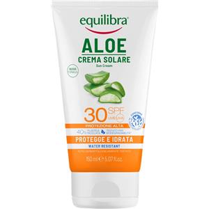 Equilibra Aloe Crema Solare SPF 30 - Protezione Alta, Idratante con Aloe Vera, Vitamine C ed E, 150 ml