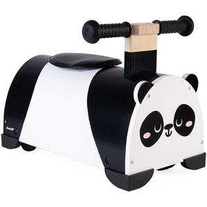 Janod Cavalcabile in Legno Panda - Multidirezionale 360° per Sviluppare l'Equilibrio - Scatola di Stoccaggio Inclusa - A Partire da 1 Anno